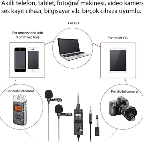 ميكروفون لافالير المزدوج من بويا بي-ام وان دي ام