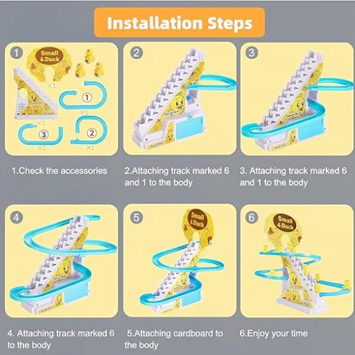 لعبة مضمار سباق البط المتحرك مع إضاءة وموسيقى للأطفال