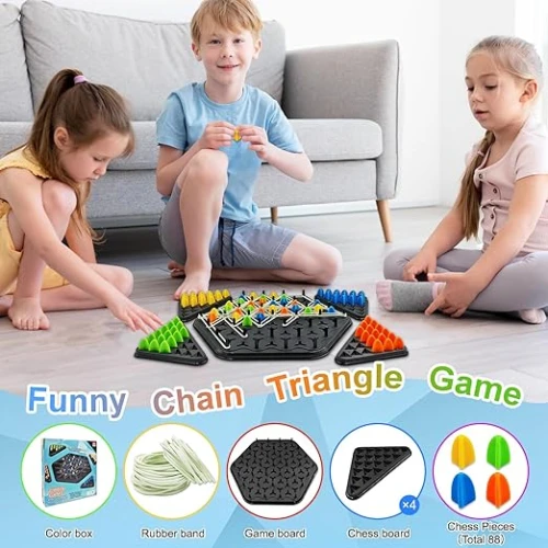 لعبة الشطرنج المثلثية بالسلسلة – لعبة تفكير واستراتيجية تفاعلية