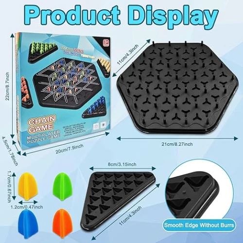 لعبة الشطرنج المثلثية بالسلسلة – لعبة تفكير واستراتيجية تفاعلية