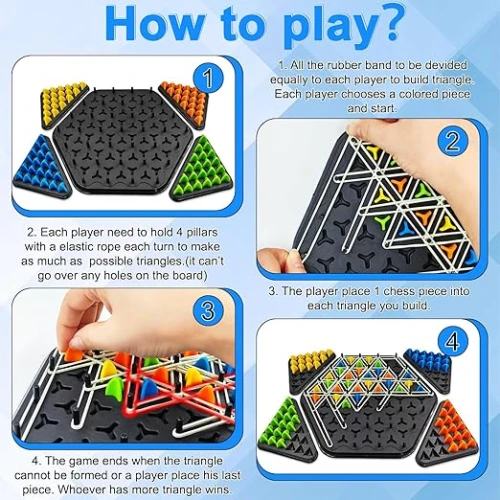 لعبة الشطرنج المثلثية بالسلسلة – لعبة تفكير واستراتيجية تفاعلية