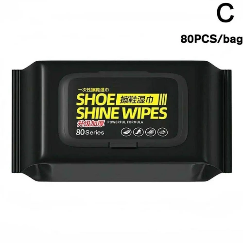 مناديل مبللة لتنظيف وترطيب الأحذية الجلد – عبوة 80 منديل