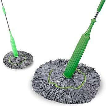 مسّاحة أرضيات دوّارة 360° مع نظام عصر ذاتي بدون لمس