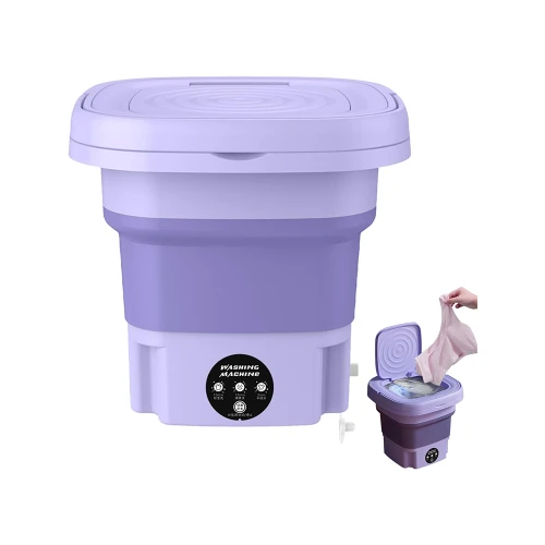 غسالة ملابس محمولة قابلة للطي سعة 8 لتر – رود تايم | تحميل علوي بـ3 أوضاع غسيل