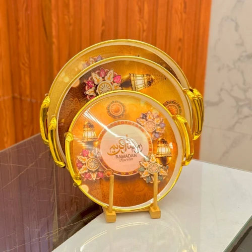 طقم صواني تقديم رمضان 3 قطع