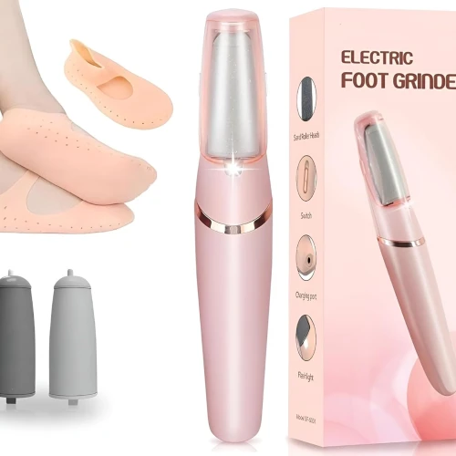 أداة إزالة الجلد الميت، جهاز باديكير قابل لإعادة الشحن لأقدام النساء مع رأسين دوارين، مجموعة باديكير للنساء للقدم من فيلون