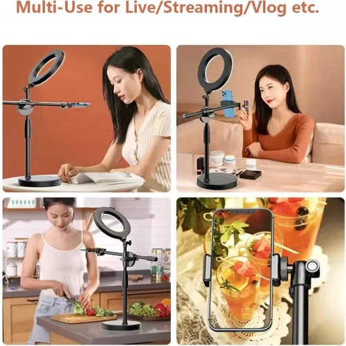 حامل ثلاثي للطي الهاتف ، علوي مع مكاانيه التصوير بشكل فاى او رسيى ، مع دوران 360