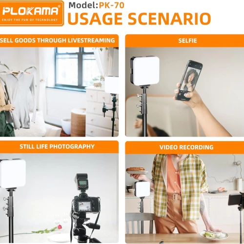 رينج لايت بلوكاما PK-70 للموبايل، 3 مستويات إضاءة.. مثالي للتيك توك