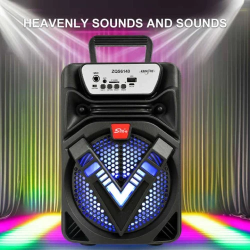 سبيكر SING-E ZQS6140 العملاق – حفلتك معاك في أي مكان بصوت جبار وإضاءة ديسكو.