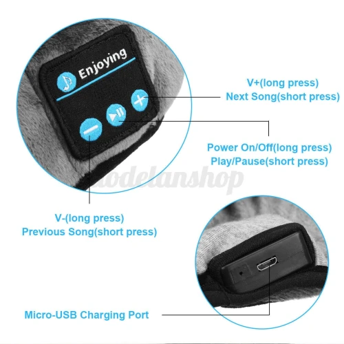 منامة النوم البلوتوث الذكية 2 في 1 – غطاء عين معتم وسماعات لاسلكية مدمجة