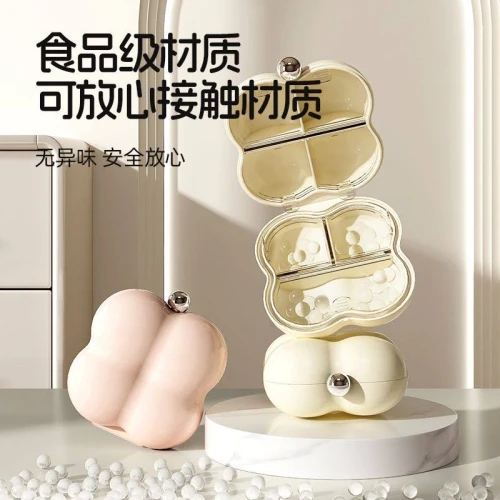 منظم أدوية "مالتي" 7 خانات – منظم محمول للأقراص والإكسسوارات بتصميم جيب عصري