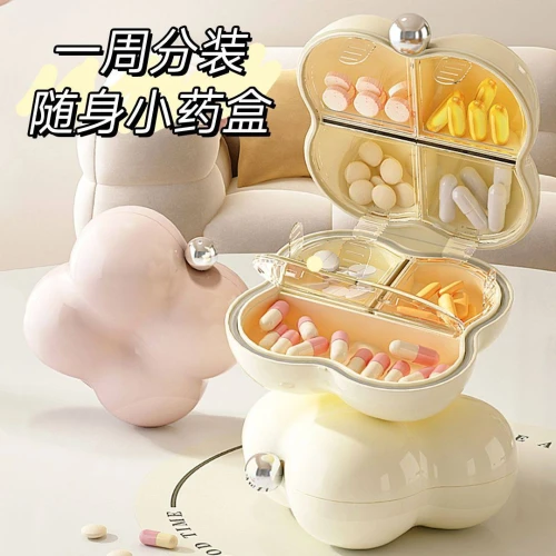 منظم أدوية "مالتي" 7 خانات – منظم محمول للأقراص والإكسسوارات بتصميم جيب عصري