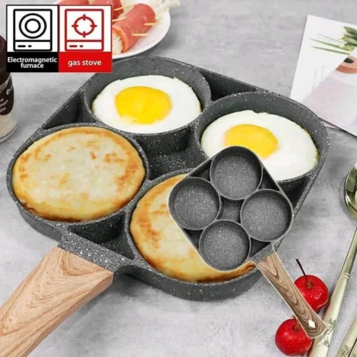 الجريل الجرانيت المقسم 4 عين – المقلاة المعجزة لتحضير وجبة كاملة في وقت واحد