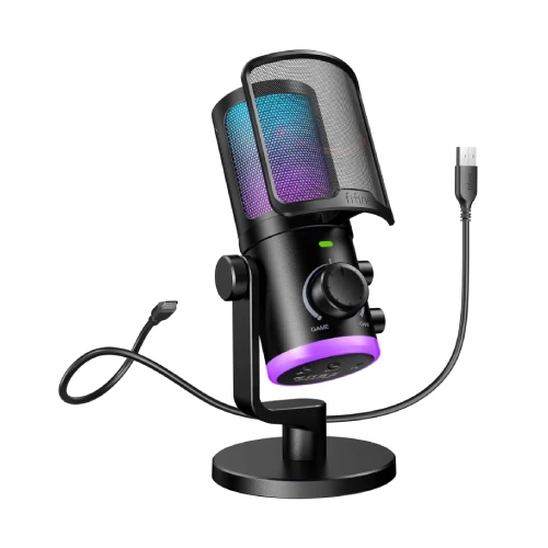 ميكروفون NeePho NP-M02 الاحترافي – تجربة تسجيل استثنائية بإضاءة RGB مذهلة