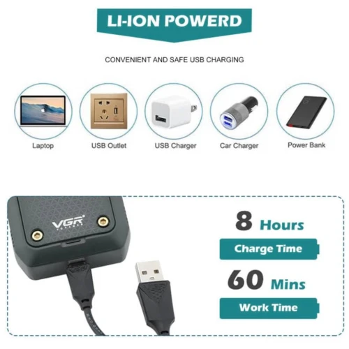 ماكينة VGR V-353 البروفيشنال: حلاقة "زيرو" ناعمة في جيبك أينما كنت