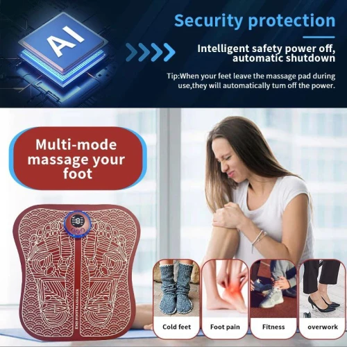 بساط تدليك القدمين الذكي (EMS) – وداعاً لآلام القدمين وتورم الساقين من أول استخدام!
