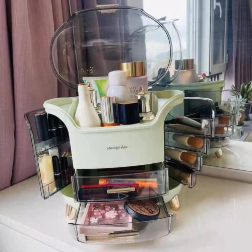 منظم المكياج الفاخر – القطعة التي ستُحوّل روتين جمالكِ إلى تجربة ملكية!