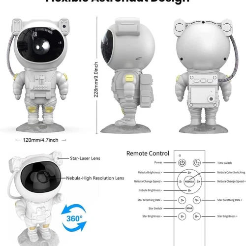 بروجيكتور رائد الفضاء (Astronaut Star Projector) – حوّل غرفتك لمجرة من الأحلام!