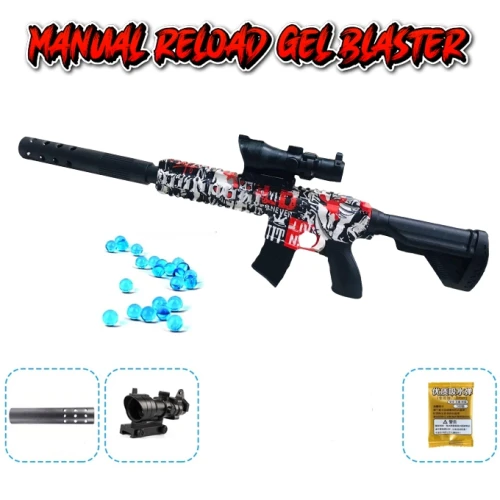 بندقية M416 جيل بلاستر اليدوية – قاذف كرات مائية بتصميم عسكري واقعي وطول 58 سم