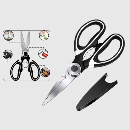 مقص المطبخ "اللوكس" بالجراب الذكي – الأناقة والقوة في مكان واحد!