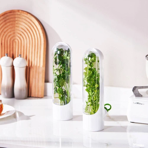 كبسولة حفظ الأعشاب الذكية - الحل الأمثل لخضروات طازجة لمدة 3 أسابيع