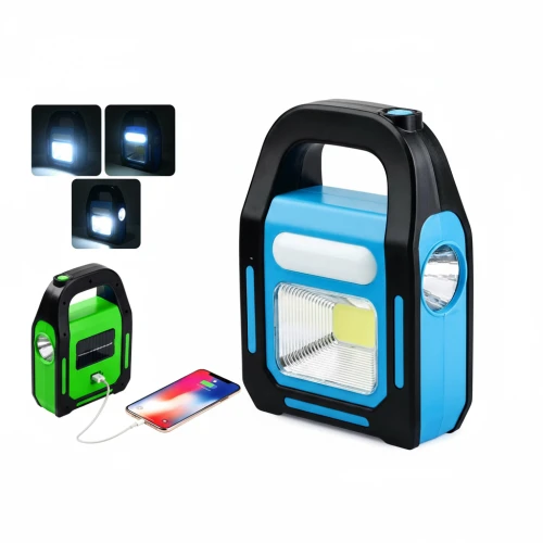 كشاف الطوارئ "لوكس" المستورد - 3 مستويات إضاءة وشحن طاقة شمسية مع باور بانك