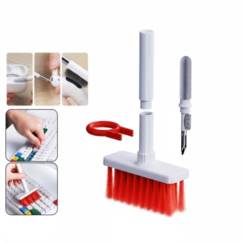 فرشاة تنظيف الإلكترونيات 5 في 1 - للكيبورد، الإيربودز، والشاشات بدقة واحترافية