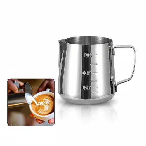 دورق فوم حليب استيل "لوكس" - لمسة احترافية لتحضير أحلى لاتيه وكابتشينو في البيت