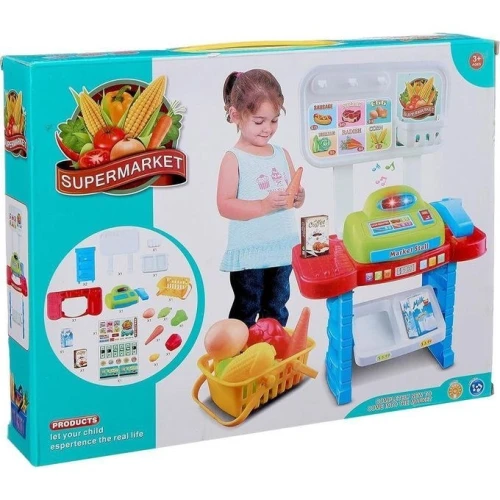 سوبر ماركت وكاشير الأطفال التفاعلي - تجربة تسوق واقعية بالضوء والموسيقى