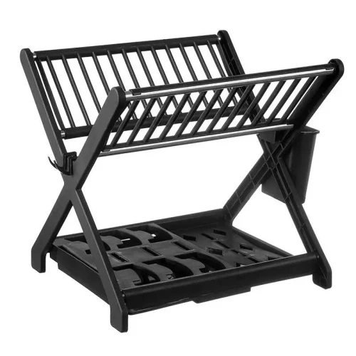 منظم أطباق "تركي" دورين - بلاستيك مقوى واستانلس ضد الصدأ بتصميم عصري