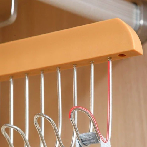 شماعة "مالتي هوك" العبقرية - 8 هوك استانلس لتنظيم الملابس والرفايع وتوفير المساحة