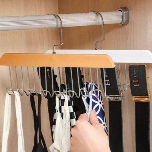 شماعة "مالتي هوك" العبقرية - 8 هوك استانلس لتنظيم الملابس والرفايع وتوفير المساحة
