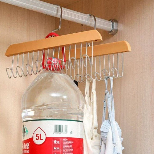 شماعة "مالتي هوك" العبقرية - 8 هوك استانلس لتنظيم الملابس والرفايع وتوفير المساحة