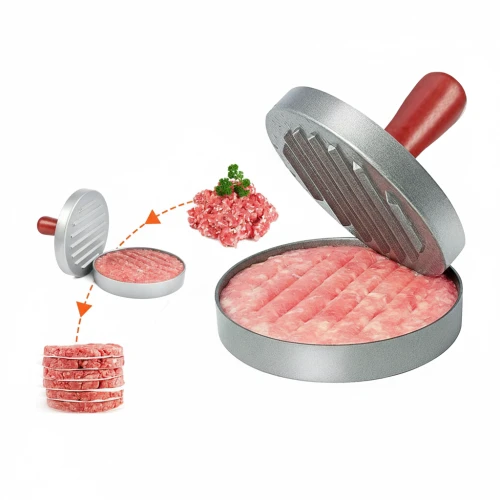 مكبس برجر معدني "لوكس" مستورد - صانع البرجر الاحترافي لنتائج زي المطاعم