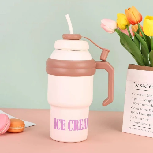 مج ستانلي (ICE CREAM) الحراري الجامبو 1000 مل - ستانلس 316 الأصلي بألوان الصيف