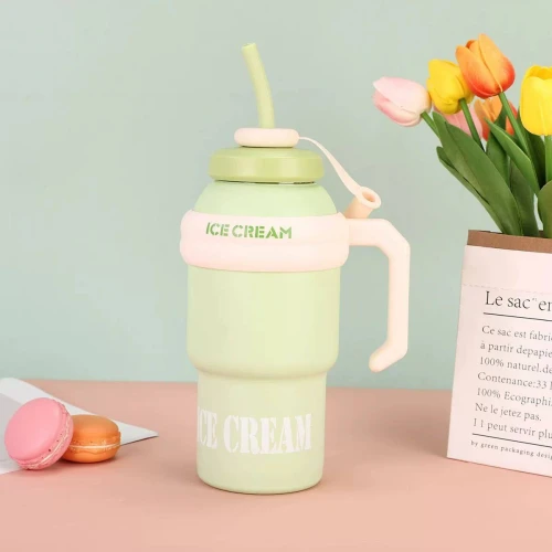 مج ستانلي (ICE CREAM) الحراري الجامبو 1000 مل - ستانلس 316 الأصلي بألوان الصيف