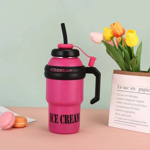 مج ستانلي (ICE CREAM) الحراري الجامبو 1000 مل - ستانلس 316 الأصلي بألوان الصيف