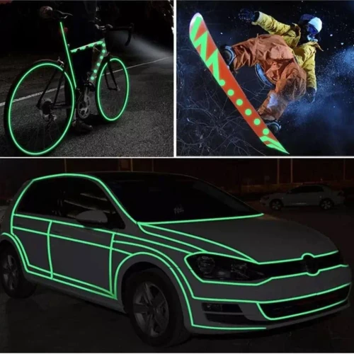 رول استيكر فسفوري مضيء (3 متر) - المنقذ وقت انقطاع الكهرباء ولتحديد المسارات ليلاً