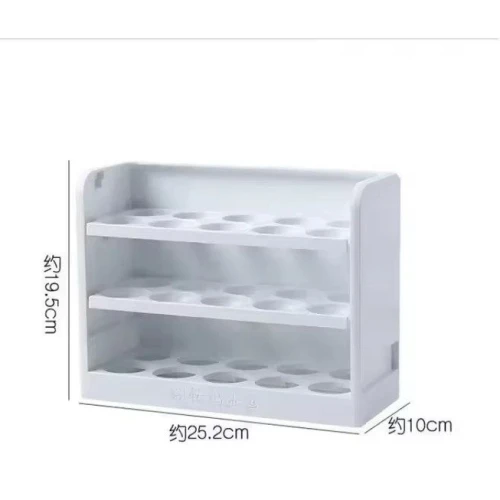 منظم بيض تريكي 3 أدوار - خامة بيور سعة 30 بيضة لتنظيم مثالي وتوفير مساحة الثلاجة