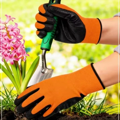 جوانتي حماية مهني مقاس XL - مغطى باللاتكس للأعمال الشاقة، البناء، والبستنة