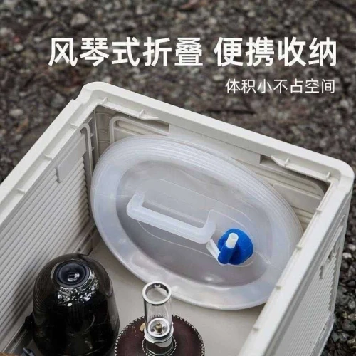 جركن مياه قابل للطي بالحنفية (10 لتر) - الرفيق المثالي للرحلات والتخييم وتوفير المساحة