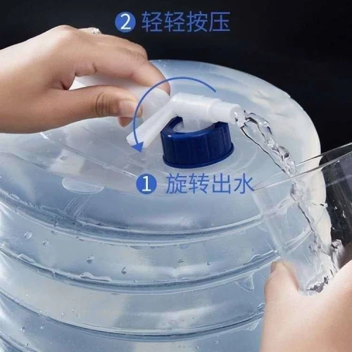 جركن مياه قابل للطي بالحنفية (10 لتر) - الرفيق المثالي للرحلات والتخييم وتوفير المساحة