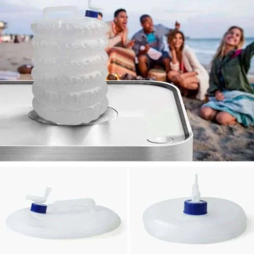 جركن مياه قابل للطي بالحنفية (10 لتر) - الرفيق المثالي للرحلات والتخييم وتوفير المساحة