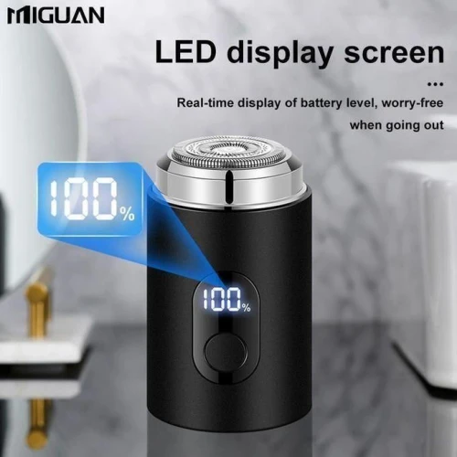 ماكينة حلاقة كهربائية ذكية بشاشة ديجيتال وشحن USB - رفيقك المثالي للسفر والحلاقة السريعة