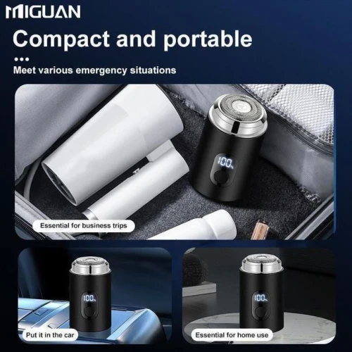 ماكينة حلاقة كهربائية ذكية بشاشة ديجيتال وشحن USB - رفيقك المثالي للسفر والحلاقة السريعة