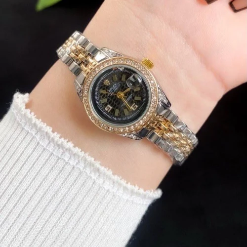 ساعة رولكس ميني (ROLEX Mini) حريمي كلاسيك - أصغر مقاس 27 ملم بتصميم ملكي شيك