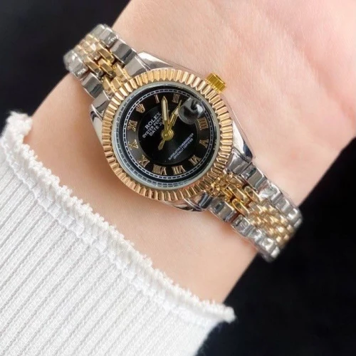 ساعة رولكس ميني (ROLEX Mini) حريمي كلاسيك - أصغر مقاس 27 ملم بتصميم ملكي شيك 2