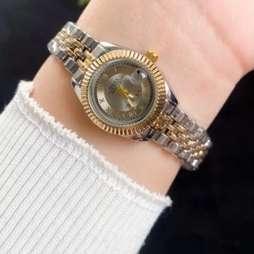 ساعة رولكس ميني (ROLEX Mini) حريمي كلاسيك - أصغر مقاس 27 ملم بتصميم ملكي شيك 2