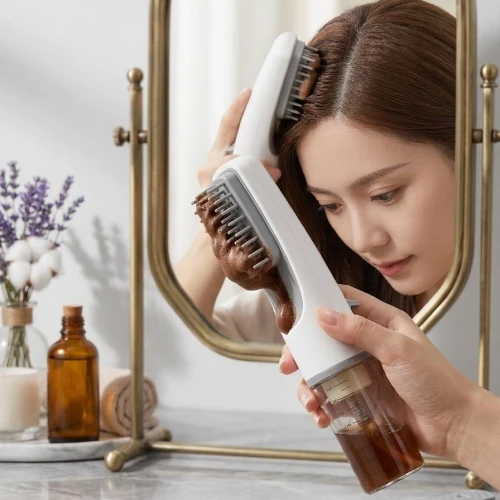 عبوة وزجاجة توزيع صبغة الشعر ومنتجات العناية بالفوم الذكية - موزع حمامات الكريم، الماسكات، والسيروم السائل بالتساوي من الجذور للأطراف